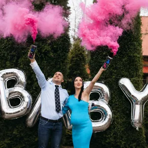 Gender reveal smoke cannon powder spray for boy or girl party celebration atmosphere prop