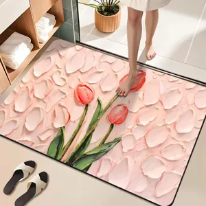 Antiolistitiko Tapa Mpaniou 3D me Schedio Tulipa Diatomikis Gis gia To Spiti