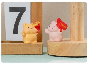 Mignonne micro-paysage résine animal figurine décoration de bureau mignon dessin animé ornement.