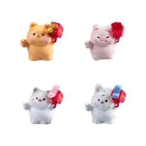Figurines d'animaux miniatures mignonnes decoration de bureau artisanat en resine set