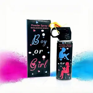 Gender Reveal Powder Spray Boy or Girl Party Atmosphere Prop Aluminum Aerosol Canister Color Powder Celebration Supplies