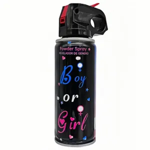 Gender reveal powder spray party prop black aerosol canister for celebration events 1pc