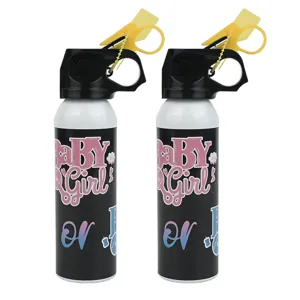 Bouteille de spray de poudre de revelation de genre fete aerosol pour bebe fille