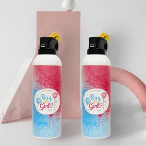 Kit de bouteille de spray de poudre pour révélation de genre, accessoire de fête rose.