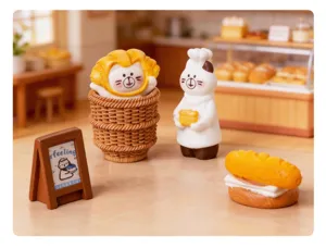 Miniature boulangerie chat figurine ensemble mignon resine ornement bureau decor micro paysage