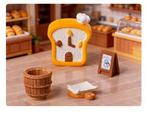 Miniature boulangerie scène décoration de bureau résine artisanat mignon maison de pain