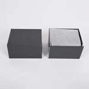 Black watch box detail showing the open and closed packaging design clearly.