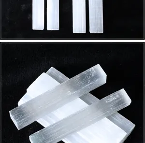 Natural selenite crystal raw stone long strip white gypsum mineral home decor ornament
