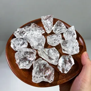 Piedras brutas de cristal blanco natural para aromaterapia y desmagnetización.