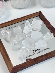 Piedras brutas de cristal blanco natural para difusor de aromas y curación por desmagnetización.