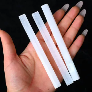 Natural Moroccan selenite crystal raw stone long bar white gypsum mineral crystal healing specimen