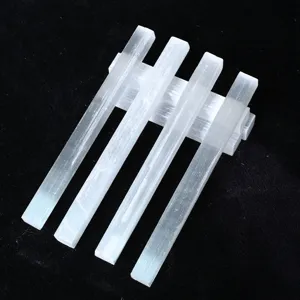 Natural Selenite Crystal Sticks Raw Gypsum Mineral Wands Healing Energy Stones Decor