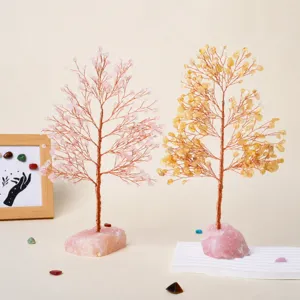 Natuurlijk Kristal Geldboom Ruw Stenige Basis Ornament Feng Shui Genezende Kristalboom Voor Thuis Kantoor Decor Cadeau