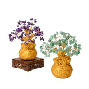 Kristal geld boom feng shui boom edelsteen geld boom geluk boom decoratie
