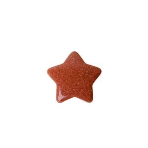Natural goldstone star pocket stone crystal healing palm stone decoration ornament 3cm