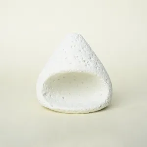 Quemador de incienso blanco en forma de cráter de luna difusor de piedra para hogar