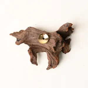 Natural solid wood driftwood root carving base for crystal ball and column display stand