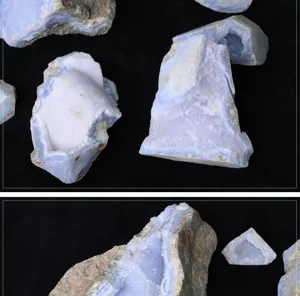 Natural blue lace agate rough stone geode mineral specimen crystal cluster healing stone decor