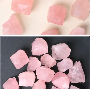Natural raw rose quartz crystals large rough gemstone stones for aromatherapy decor healing.