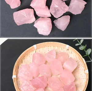 Natural raw rose quartz crystals large rough stones rough healing crystals bulk for home decor