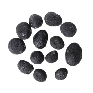 Natürliche schwarze Meteorit Rohsteine Kristall Mineral Probe Aromatherapie Steine Ansicht