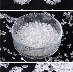 Natural clear quartz crystal chips for demagnetizing bracelets, meditation and home decor.