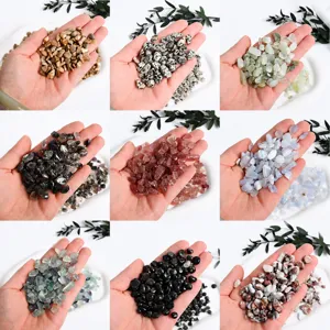 Natural crystal chips 7-9mm tumbled stones for healing meditation fish tank gravel decoration