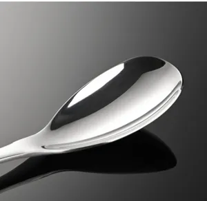 Cuillère de service en acier inoxydable 304 de qualité supérieure avec finition miroir polie.