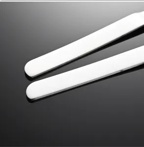 Stainless steel children tableware handle detail close up white finish minimalist design