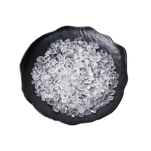 Natural clear quartz crystal chips gravel for gemstone bracelet demagnetizing and home decor.