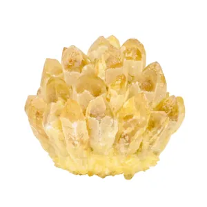Campione minerale grezzo di grappolo di cristallo di citrino naturale per decorazioni.