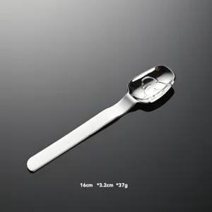 Stainless steel baby spoon with cute koala engraving, safe and durable for toddlers.