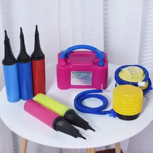 Electric balloon pump set portable hand foot air inflation tool for party decoration