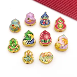 Stile cinese perline distanziali zucca olio goccia braccialetto fai da te accessori gioielli.