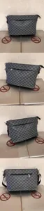 Sac bandouliere homme carreaux noir et gris sac a epaule decontracte pour voyage