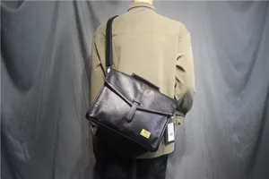 Borsa a tracolla uomo moda affari casual pelle spalla cartella borsa computer