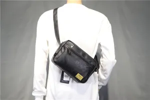 Three-box Men Black PU Leather Crossbody Bag Casual Fashion Single Shoulder Messenger Bag