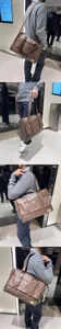 Borsa tote uomo in pelle PU affari tempo libero viaggio cartella computer 16 pollici