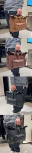 Sac cartable homme vintage roule daffaires sacoche bandouliere ordinateur portable