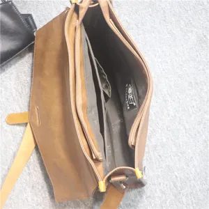 Borsa a tracolla in pelle marrone da uomo borsa casual da lavoro con scomparti interni