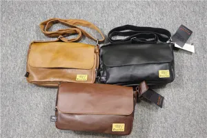 Borsa a tracolla uomo in pelle PU vintage borsa casual elegante per affari moda