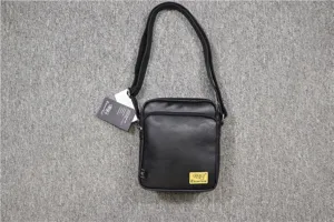 Men's Vertical PU Leather Shoulder Bag Casual Crossbody Bag for Daily Travel
