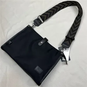 Threebox Black Nylon Crossbody Bag For Men Casual Shoulder Bag Retro Messenger Bag