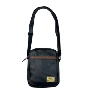 Black vertical crossbody bag for men and women casual sports shoulder bag daily use