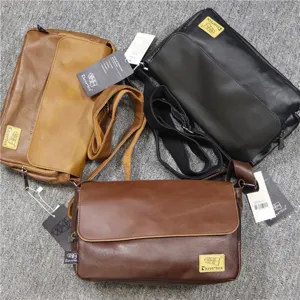Borsa a tracolla da uomo in pelle PU vintage borsa messenger casual retrò per uso quotidiano.