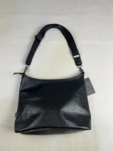 Men black PU leather shoulder bag casual large capacity crossbody messenger tote bag new
