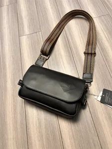 Men casual messenger bag trendy PU leather shoulder bag versatile small crossbody bag daily use