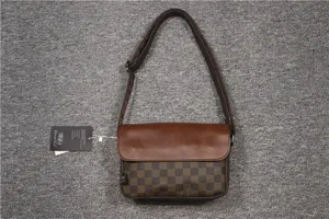 Herren lässige karierte Umhängetasche stilvolle Messenger Bag für den täglichen Weg