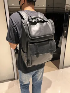 Zaino uomo in pelle business casual viaggio borsa scuola grande capacità borsa da lavoro