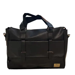 Sac Cartable Noir en Cuir PU pour Homme Affaires Ordinateur Ordinateur Portable